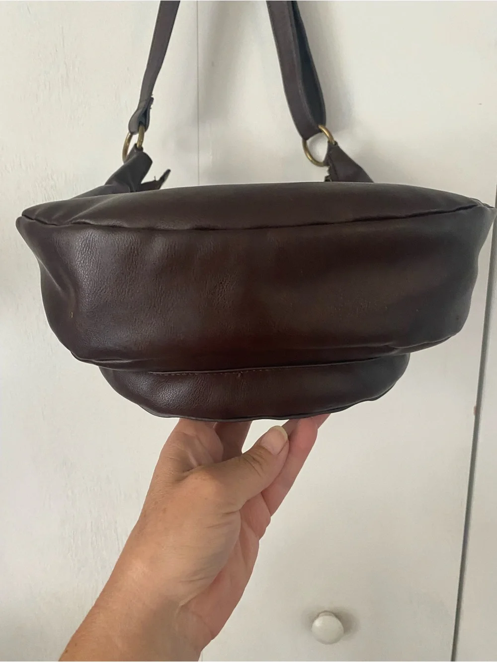Frye & Co. Brown Faux Leather Hobo Bag